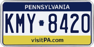PA license plate KMY8420
