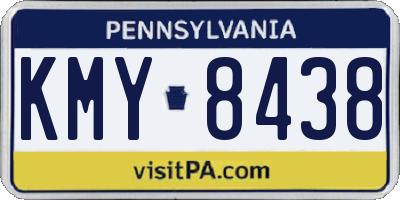 PA license plate KMY8438