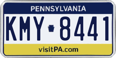 PA license plate KMY8441