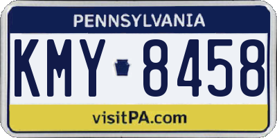PA license plate KMY8458