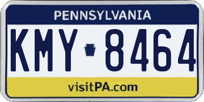 PA license plate KMY8464
