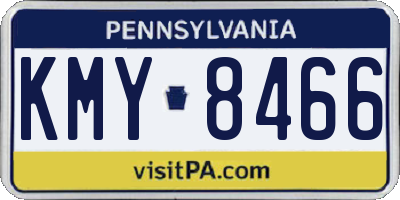 PA license plate KMY8466