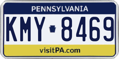 PA license plate KMY8469