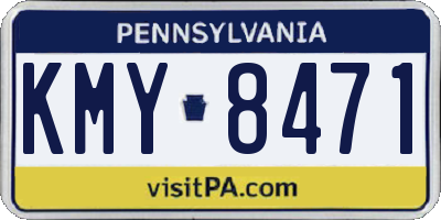 PA license plate KMY8471