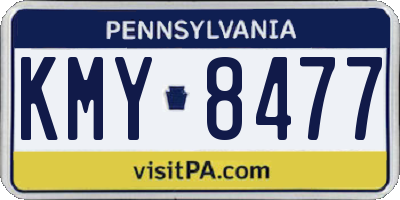 PA license plate KMY8477
