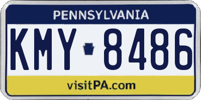 PA license plate KMY8486
