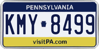 PA license plate KMY8499