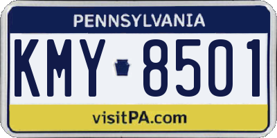PA license plate KMY8501