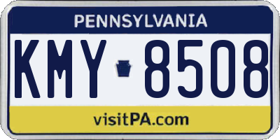 PA license plate KMY8508