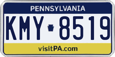 PA license plate KMY8519