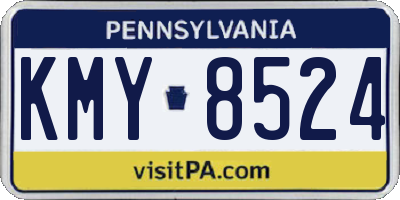 PA license plate KMY8524