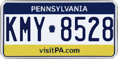 PA license plate KMY8528