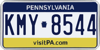 PA license plate KMY8544