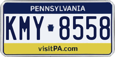 PA license plate KMY8558