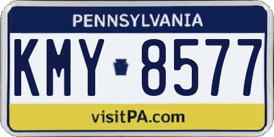 PA license plate KMY8577