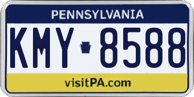 PA license plate KMY8588