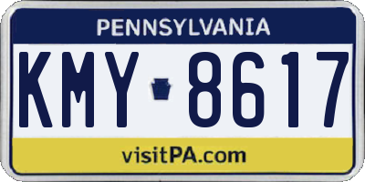 PA license plate KMY8617