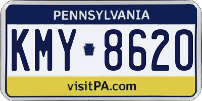 PA license plate KMY8620