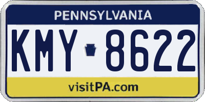 PA license plate KMY8622