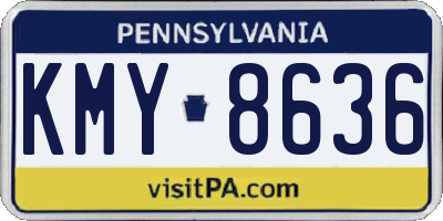 PA license plate KMY8636