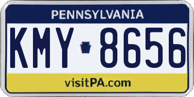 PA license plate KMY8656