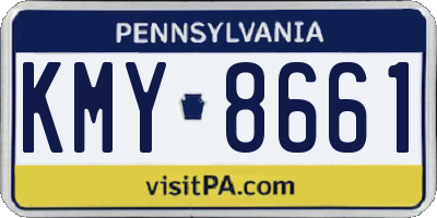 PA license plate KMY8661