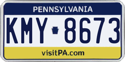 PA license plate KMY8673