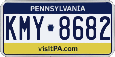 PA license plate KMY8682
