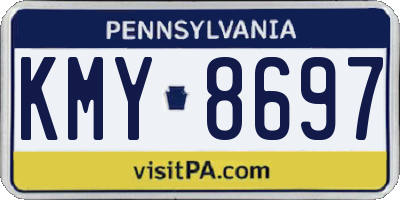 PA license plate KMY8697
