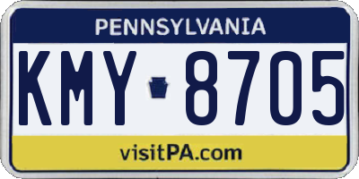 PA license plate KMY8705