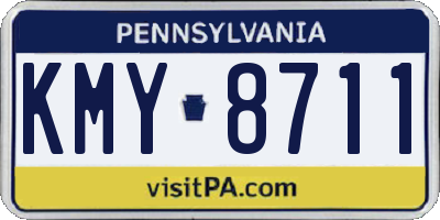 PA license plate KMY8711