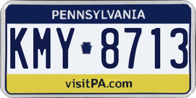 PA license plate KMY8713