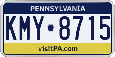 PA license plate KMY8715
