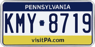 PA license plate KMY8719