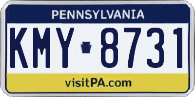 PA license plate KMY8731