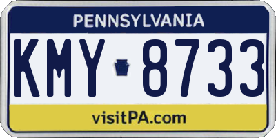 PA license plate KMY8733