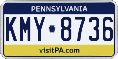 PA license plate KMY8736