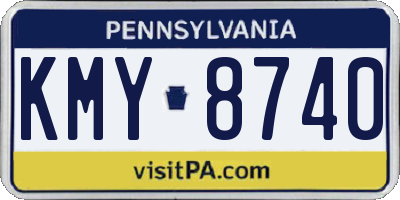 PA license plate KMY8740