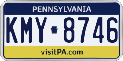 PA license plate KMY8746