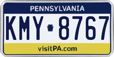 PA license plate KMY8767