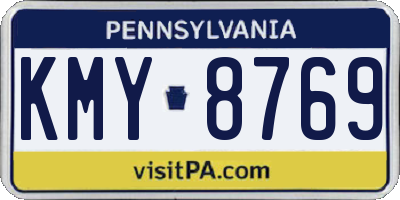 PA license plate KMY8769