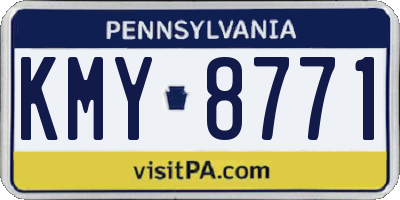 PA license plate KMY8771