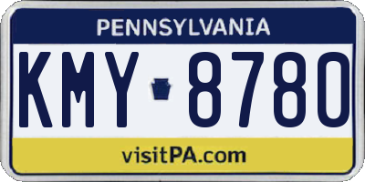 PA license plate KMY8780