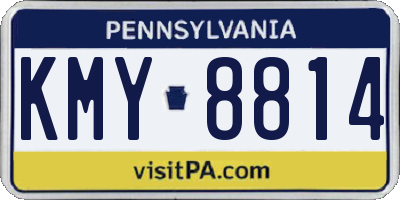PA license plate KMY8814