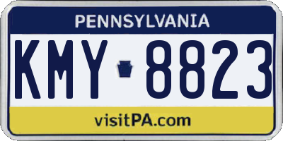 PA license plate KMY8823