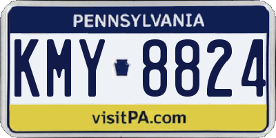 PA license plate KMY8824