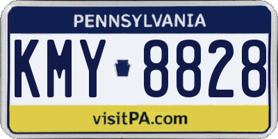 PA license plate KMY8828