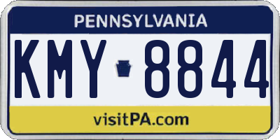 PA license plate KMY8844
