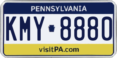 PA license plate KMY8880
