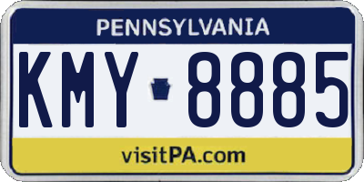 PA license plate KMY8885